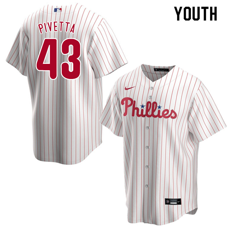 Nike Youth #43 Nick Pivetta Philadelphia Phillies Baseball Jerseys Sale-White